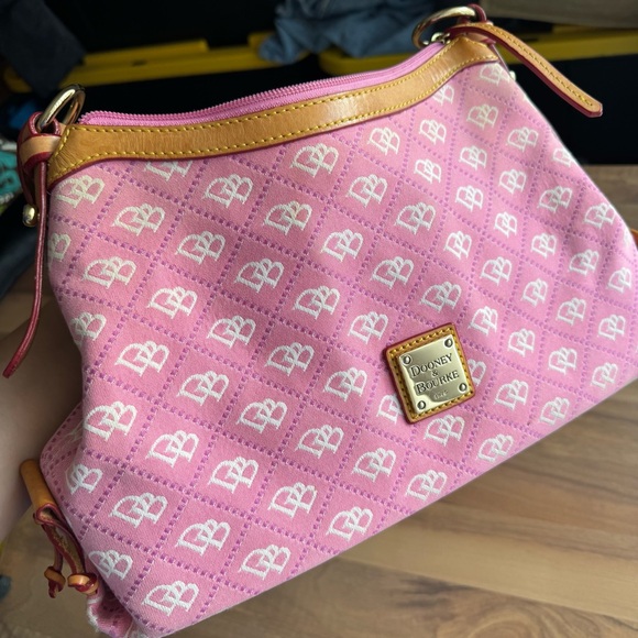 DOONEY & BOURKE Vintage Pink Monogram Purse, Shoulder Bag - Picture 9 of 9